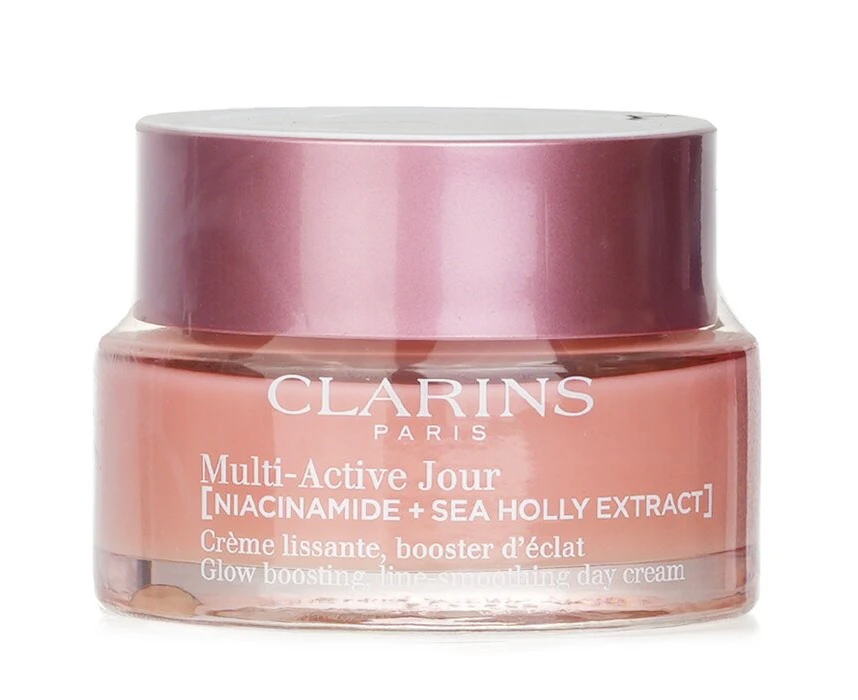 Clarins MultiActive Jour ( Niacinamide + Sea Holly Extract) Glow Boosting LineSmoothing Day Cream All Skin Types 50ml/1.7oz