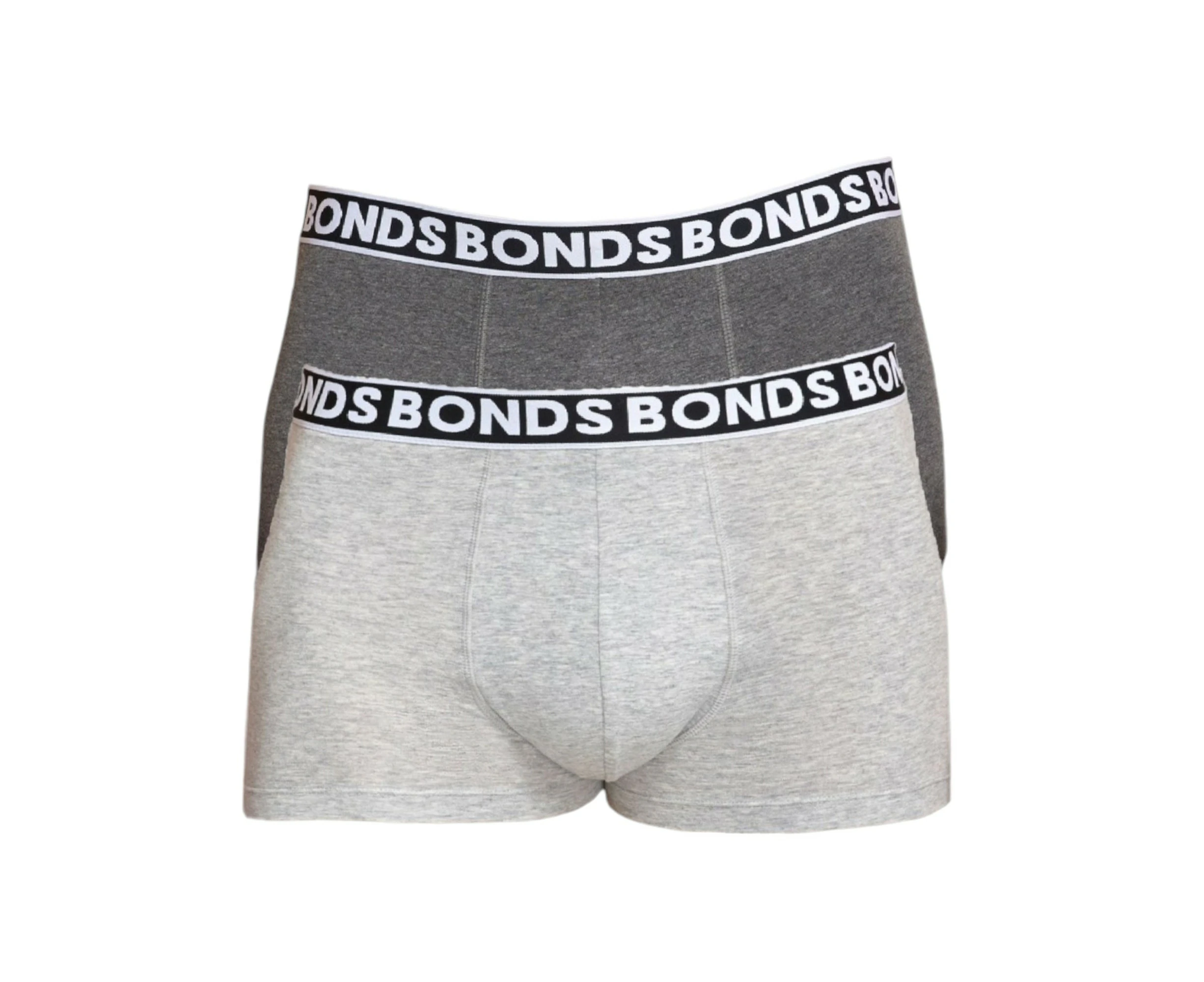 6 x Bonds Mens Everyday Faves Trunks Grey/ Charcoal Underwear Cotton/Elastane