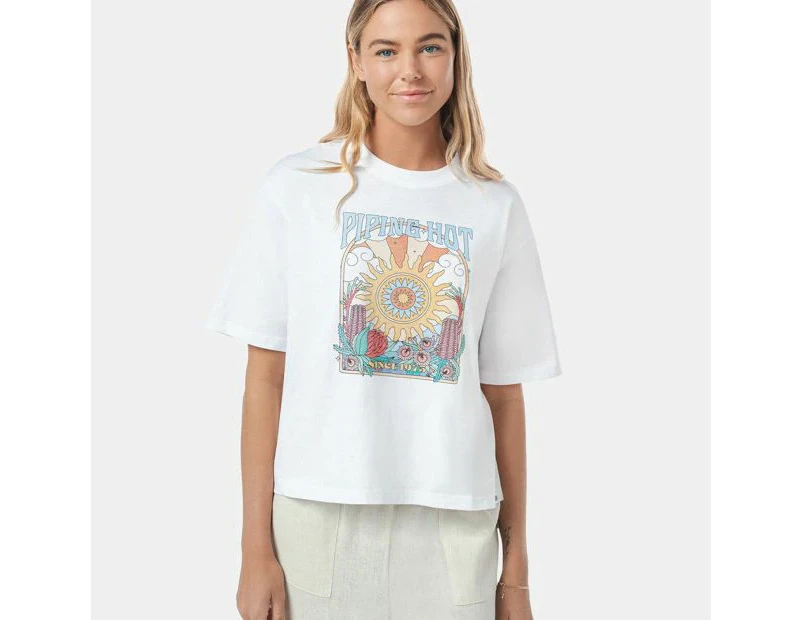 Boxy Crop T-Shirt - Piping Hot