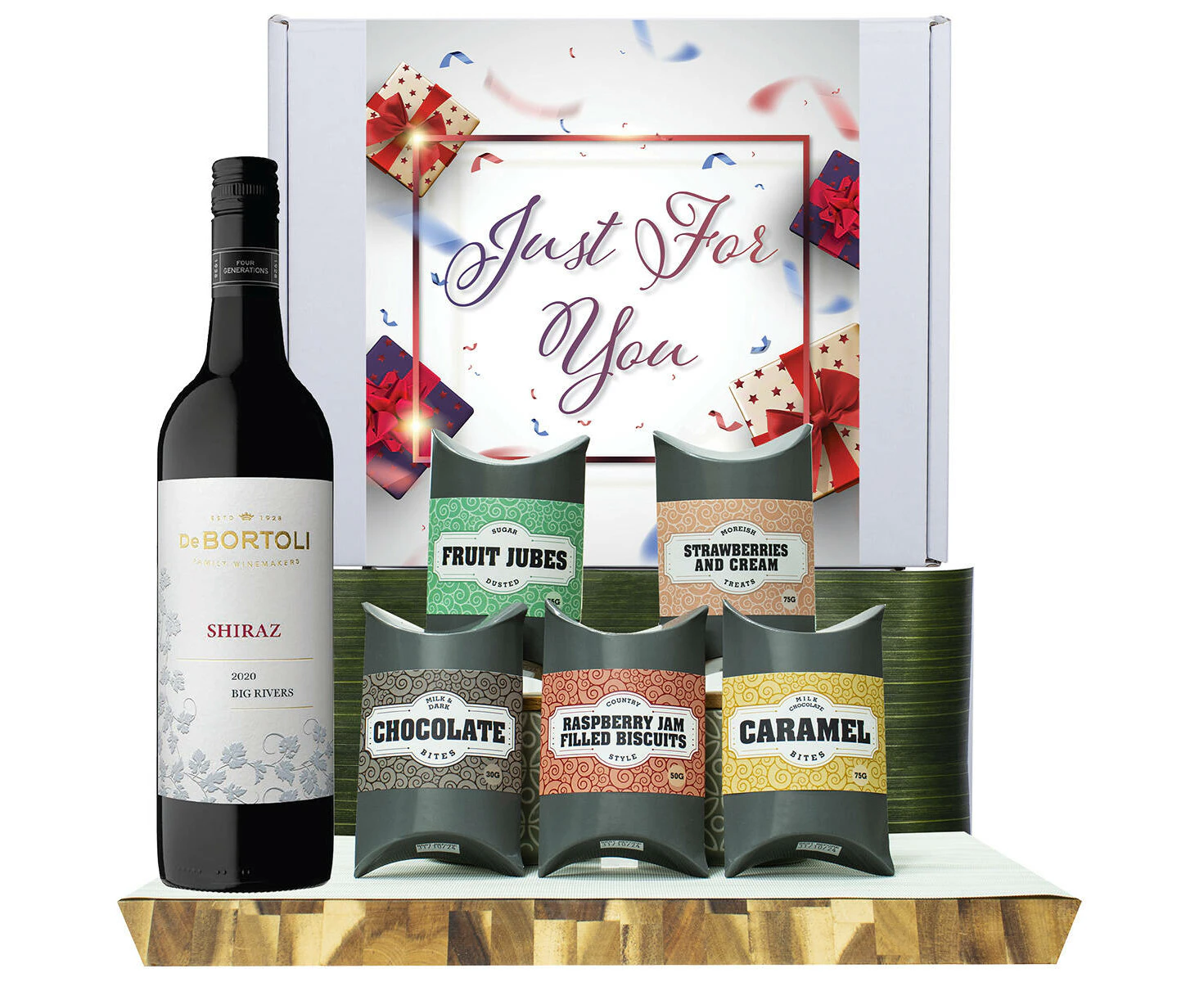 20821E Just For You Gourmet Hamper with De Bortoli Big Rivers Shiraz