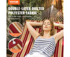 VEVOR Double Quilted Fabric Hammock, 12 FT Double Hammock with Hardwood Spreader