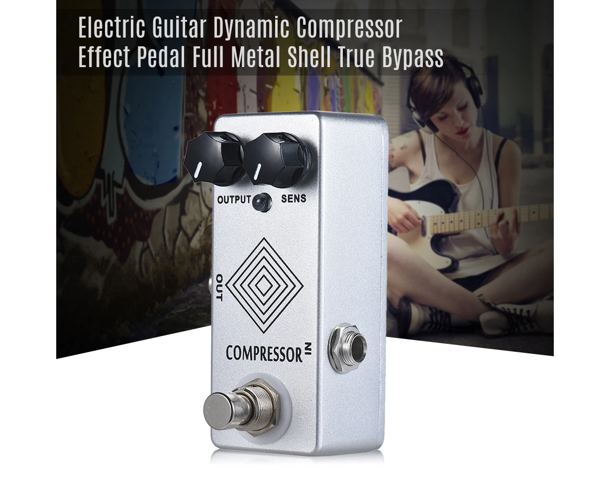 MOSKY Electric Guitar Dynamic Compressor Effect Pedal Full Metal Shell True Bypass