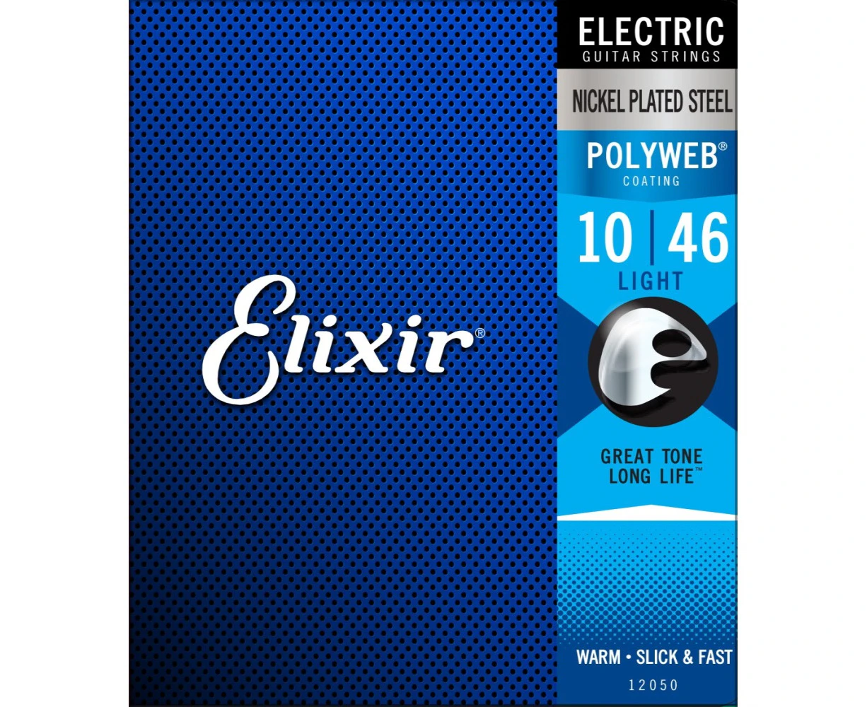 Elixir Strings Electric Guitar Strings w POLYWEB Coating, Light (.010-.046)