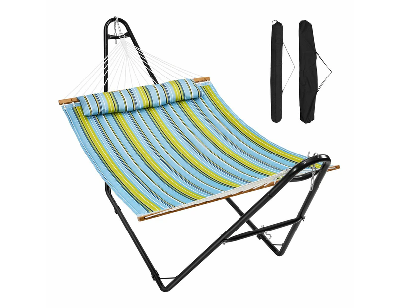 VEVOR Two Person Hammock with Stand Included Heavy Duty 217.7kg Capacity, Double