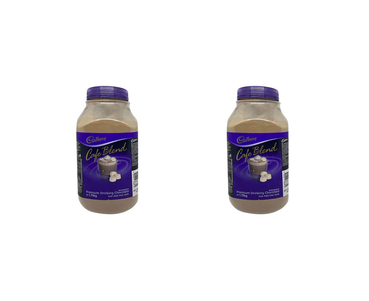 2x Cadbury 1.75kg Cafe Blend Premium Drinking Chocolate Hot/Cold Powder Drink