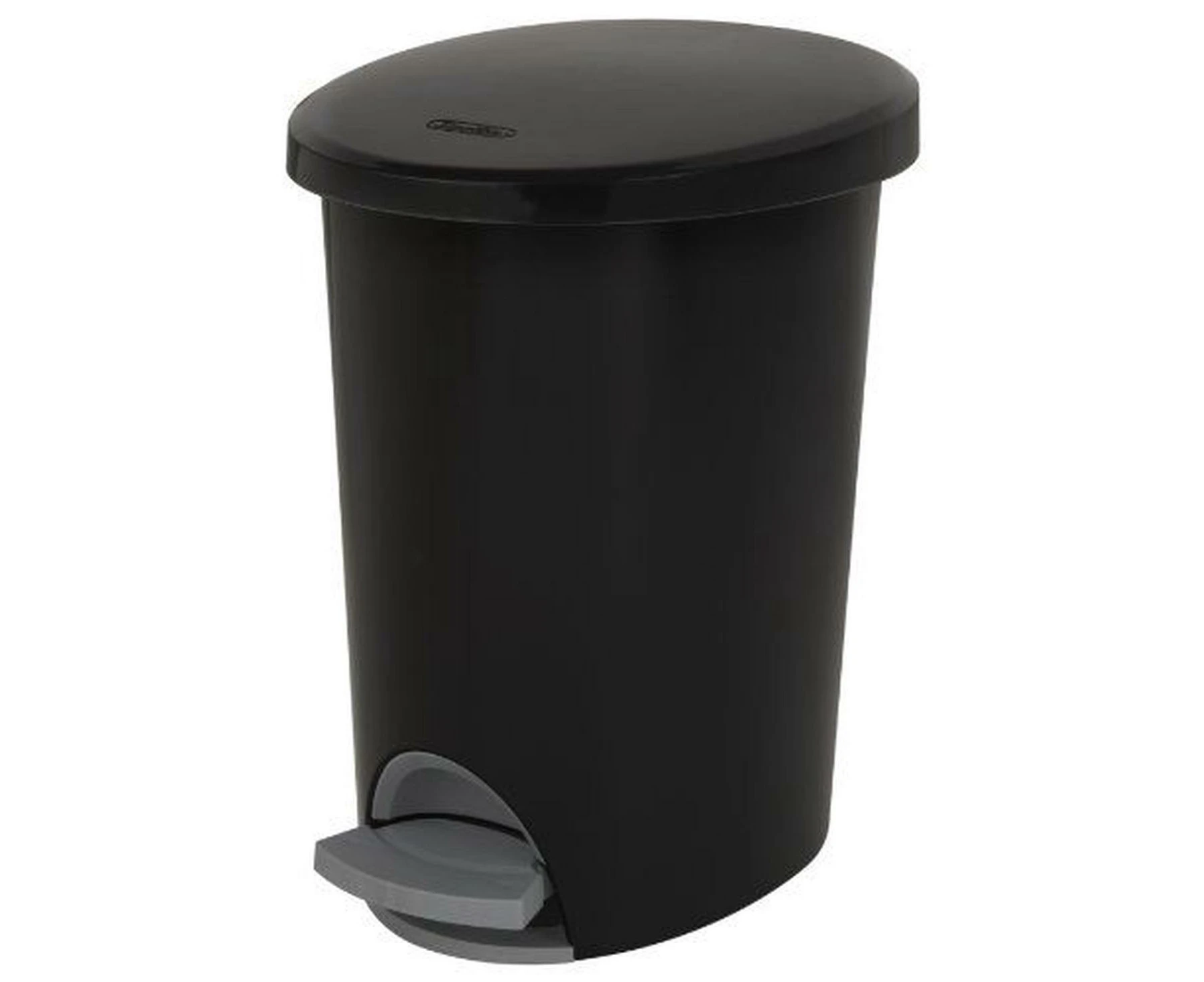 Ultra Step-On Wastebasket (Black) - 2.6 Gallon