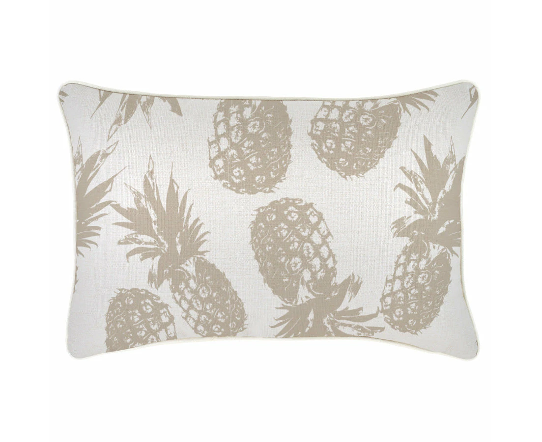 Cushion Cover-With Piping-Pineapples Beige-35cm x 50cm