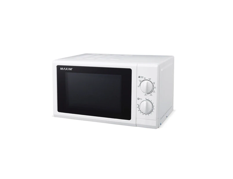 Maxim Kitchen Pro 20L/700W Manual Electric Microwave Oven Countertop White