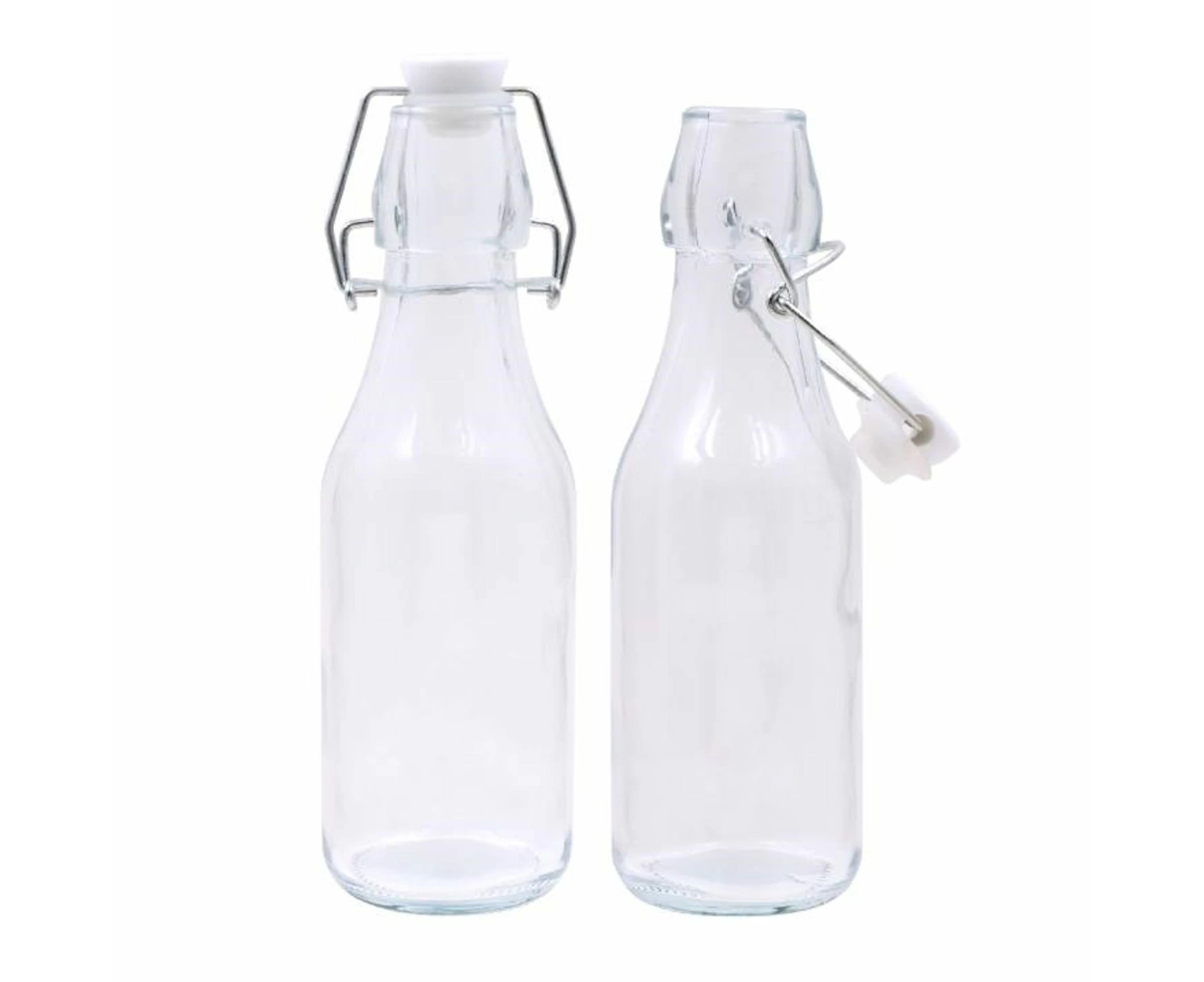 250ml Glass Clip Lock Bottles (Pack of 2)