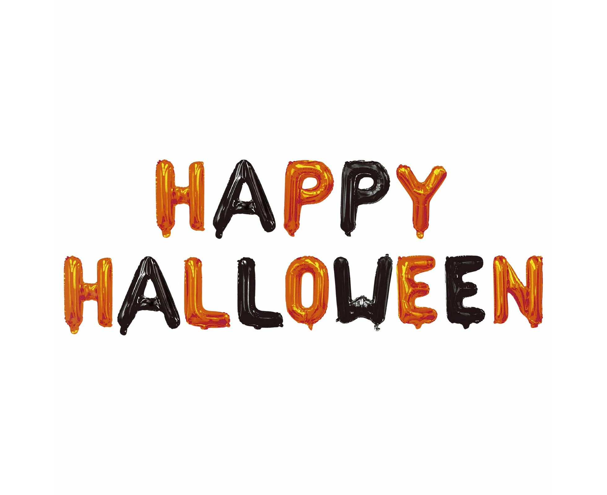 Happy Halloween Foil Letter Balloon Banner (Air Fill)