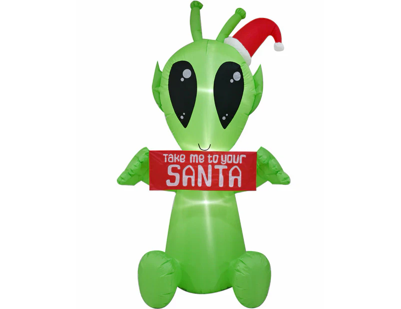 Christmas Alien Christmas Lawn Inflatable 2.1m