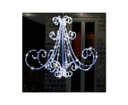 White Acrylic Chandelier Flashing LED Christmas Light 75cm