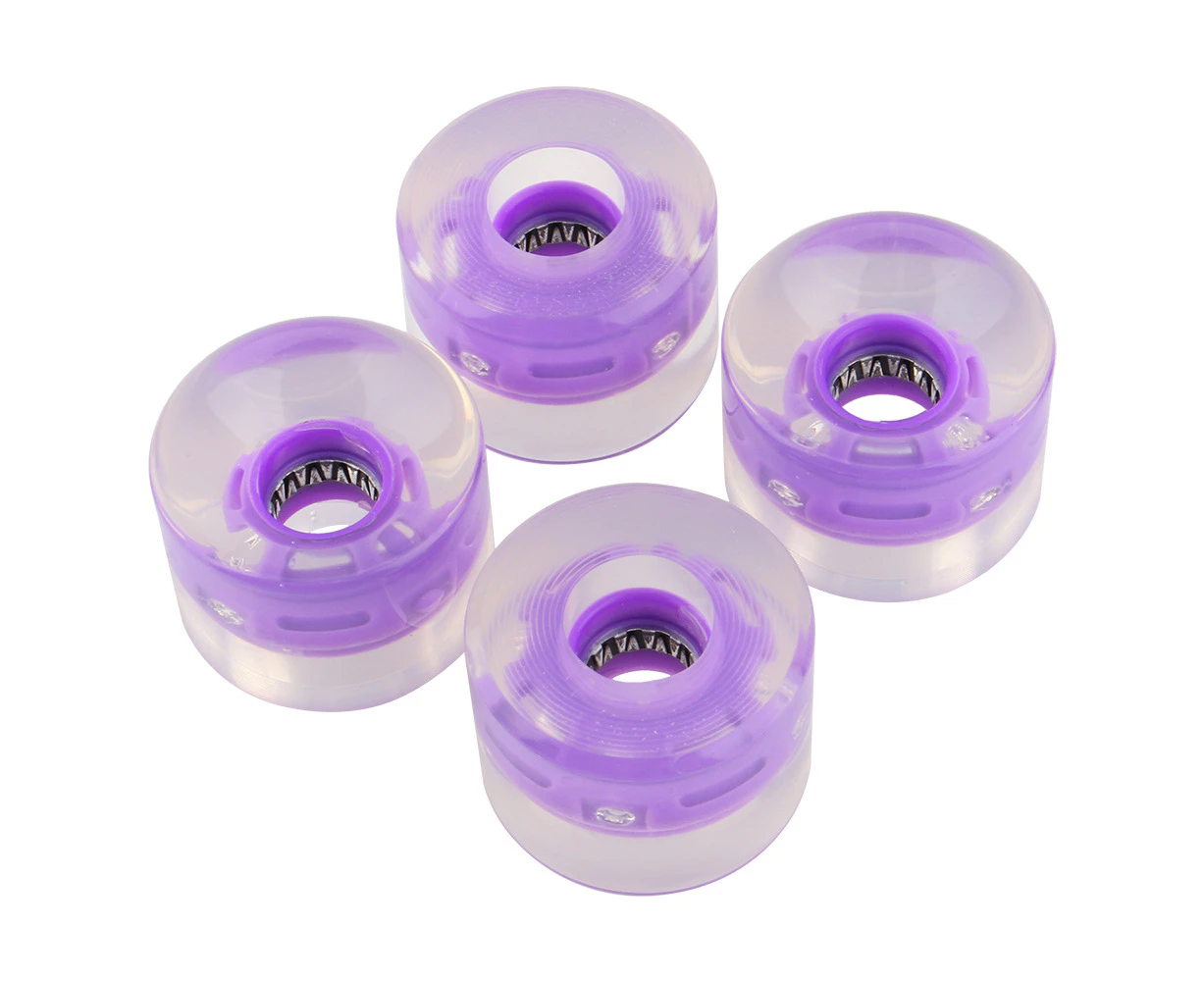 4Pcs 60*45Mm Pu Led Lighten Skateboard Skate Board Longboard Cruiser Wheels