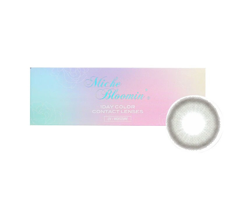 Miche Bloomin' Iris Glow 1 Day Color Contact Lenses (506 Opal Gray)  0.00 10pcs