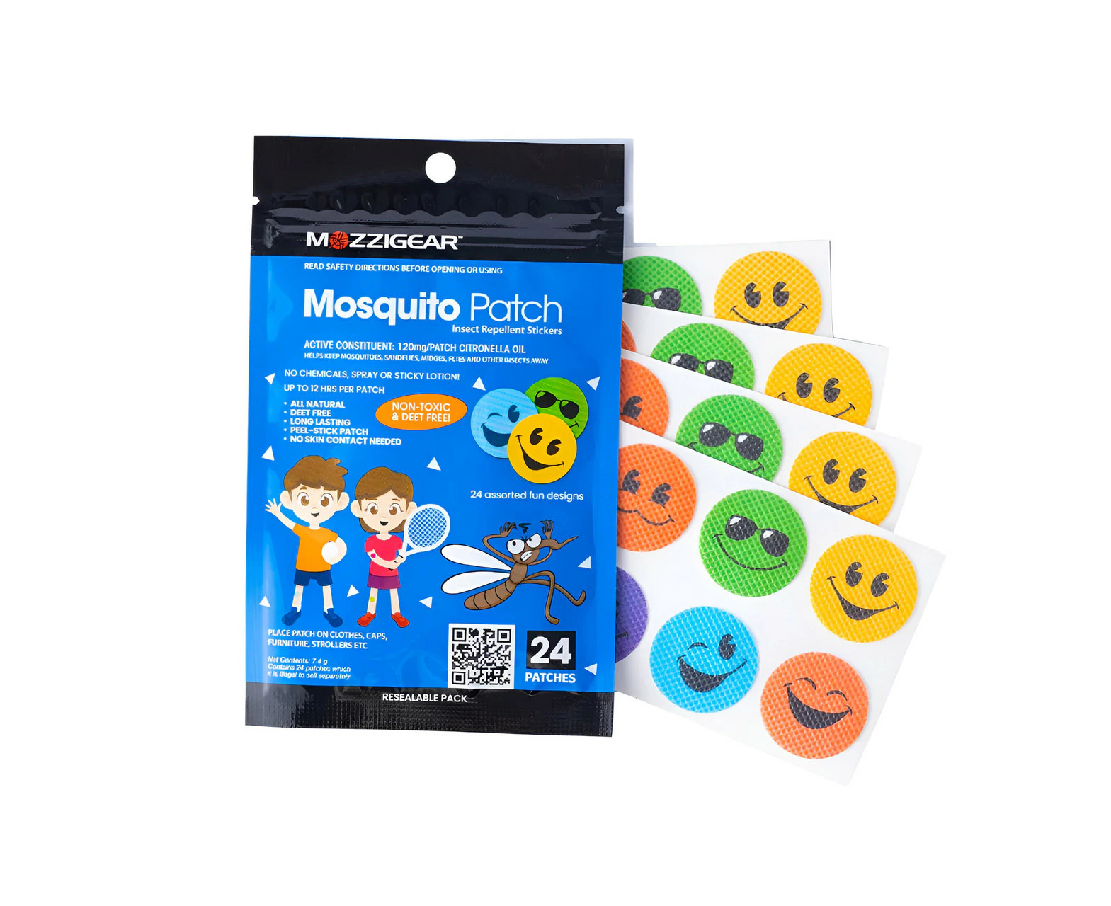 Mozzigear Mosquito Patch Stickers 24 Pack