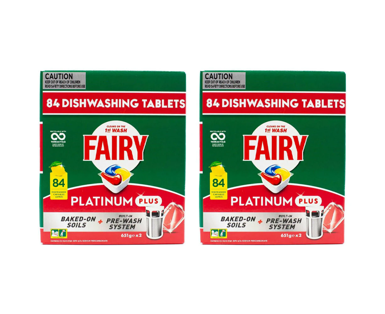 168pc Fairy Platinum Plus Home/Kitchen Dishwasher Tablets Soap Lemon Scent