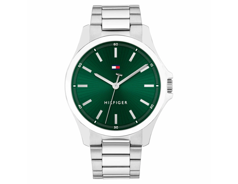 Tommy Hilfiger Stainless Steel Green Dial Men's Watch - 1710672