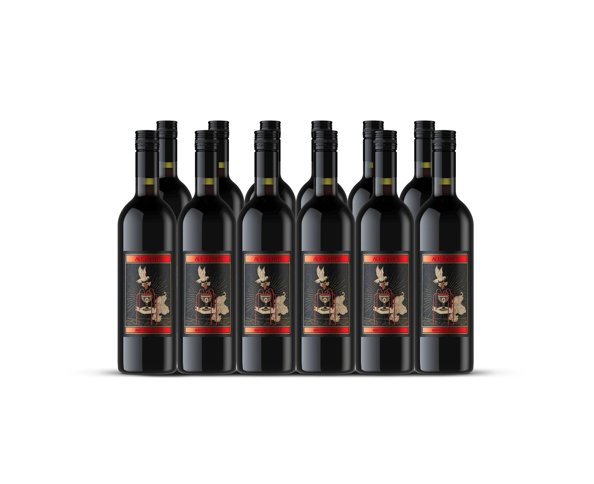 12 Bottles of 2023 Ace of Cups Merlot 750ML