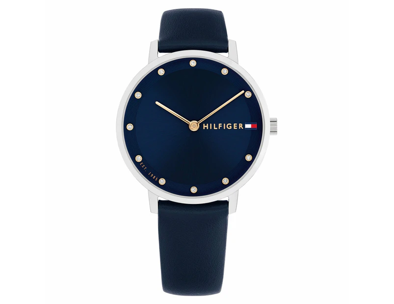 Tommy Hilfiger Navy Leather Women's Watch - 1782764