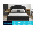 ALFORDSON Bed Frame Queen Size Gas Lift Storage Base Wooden Black MILTON