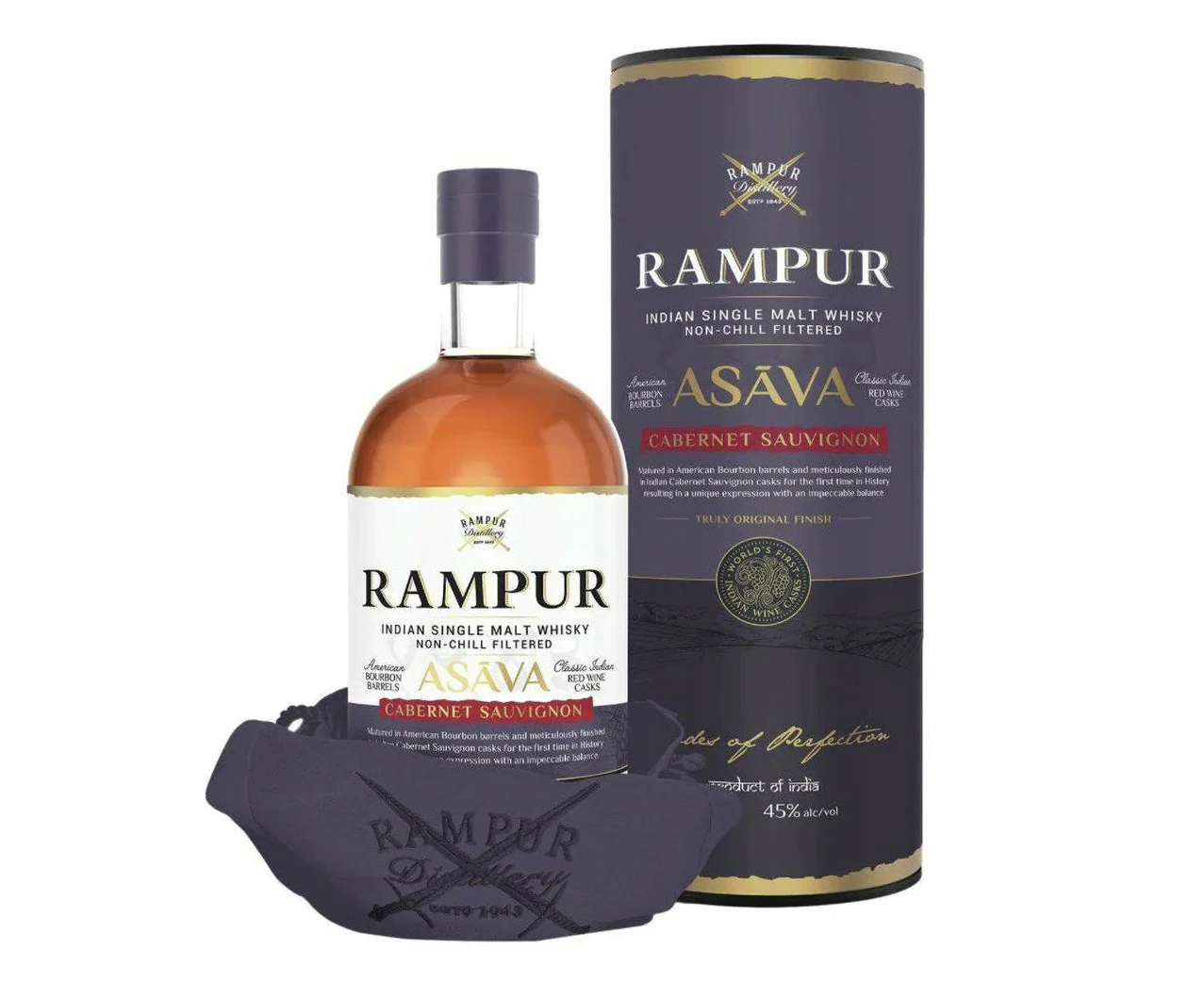 Rampur Asava Cabernet Sauvignon Cask Indian Single Malt Whisky 700ml