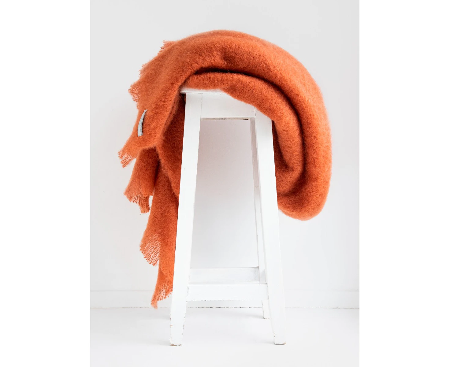 Masterweave Windermere Mohair Throw Rug Blanket -Terracotta