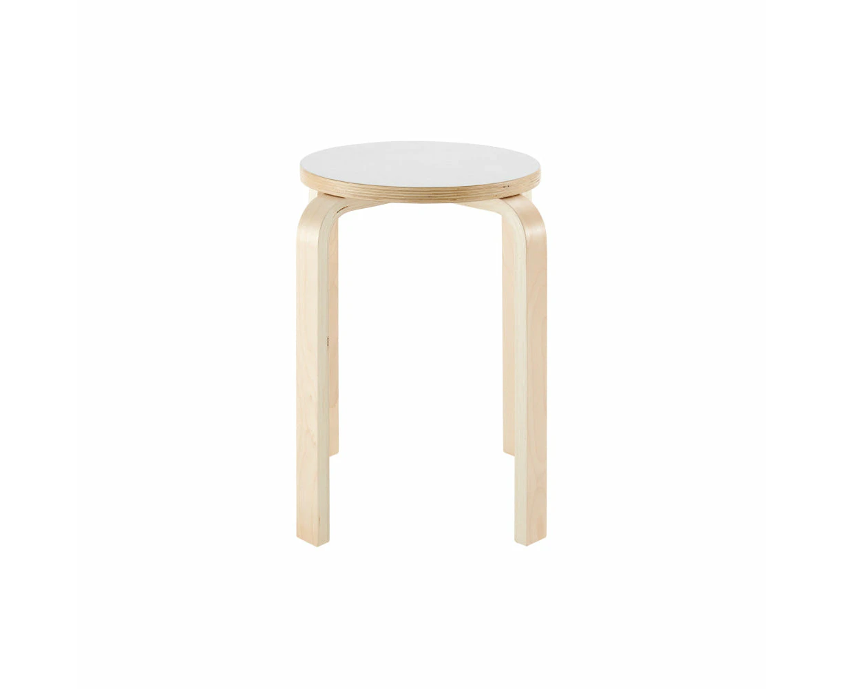 Replica Set Of 4 Aalto Wooden Low Stools Chair - White