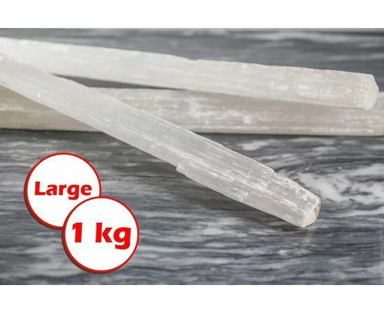 1kg  Selenite  Satin Rods Spar Beam Wand Pieces Crystal Healing Natural Stone