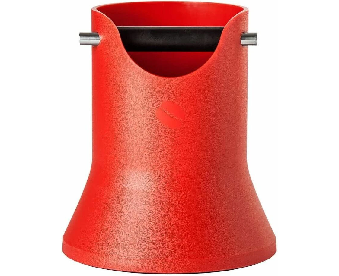 Red Coffee Knock Bin CREMA PRO Espresso Grinds Tamper Waste Box 175mm