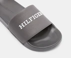 Tommy Hilfiger Men's Embossed Pool Slides - Dark Ash