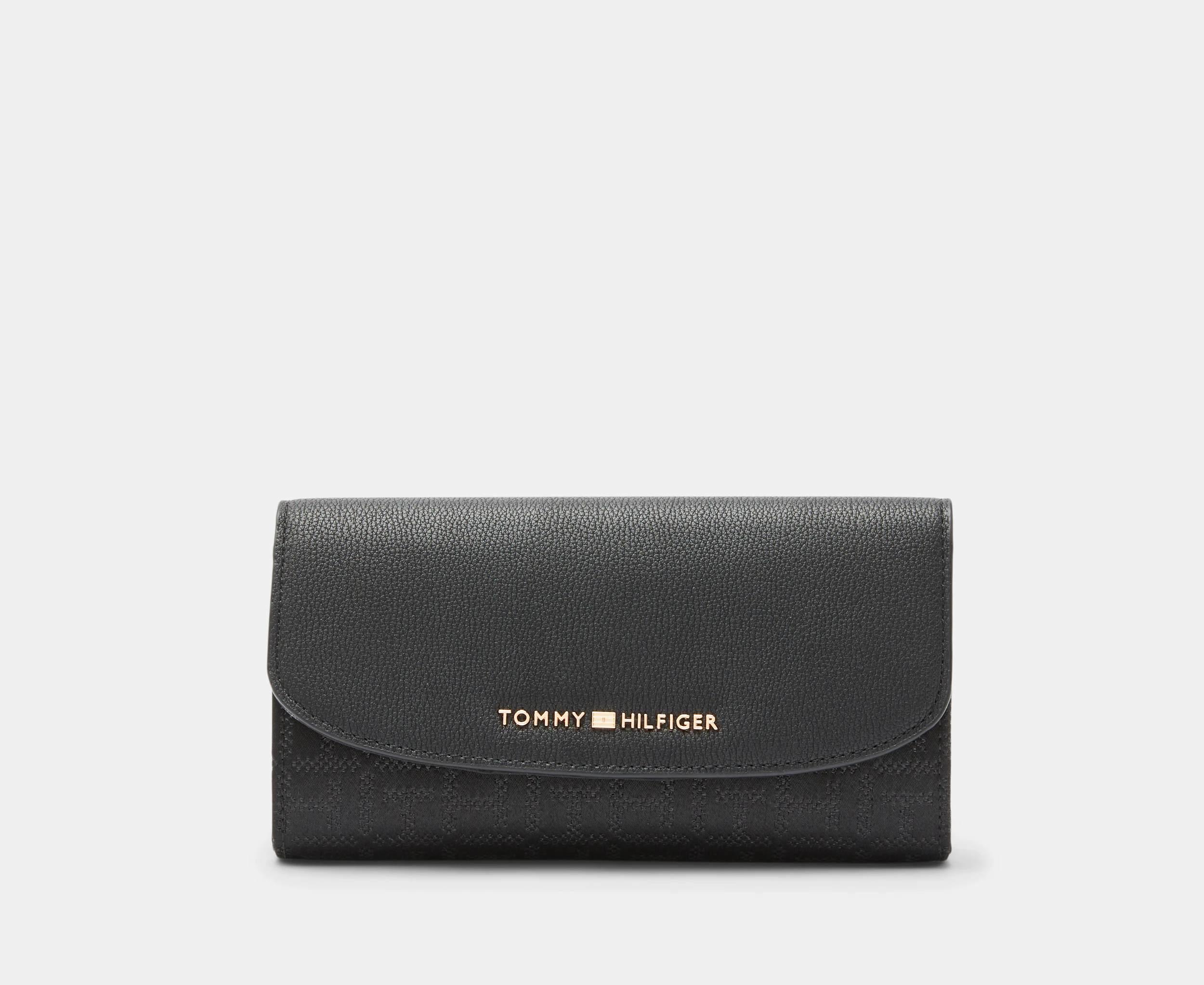 Tommy Hilfiger Tallie Flap Continental Wallet - Black Metallic