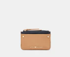 Tommy Hilfiger Sydney II Zip Card Case - Basket Brown/Tommy Navy