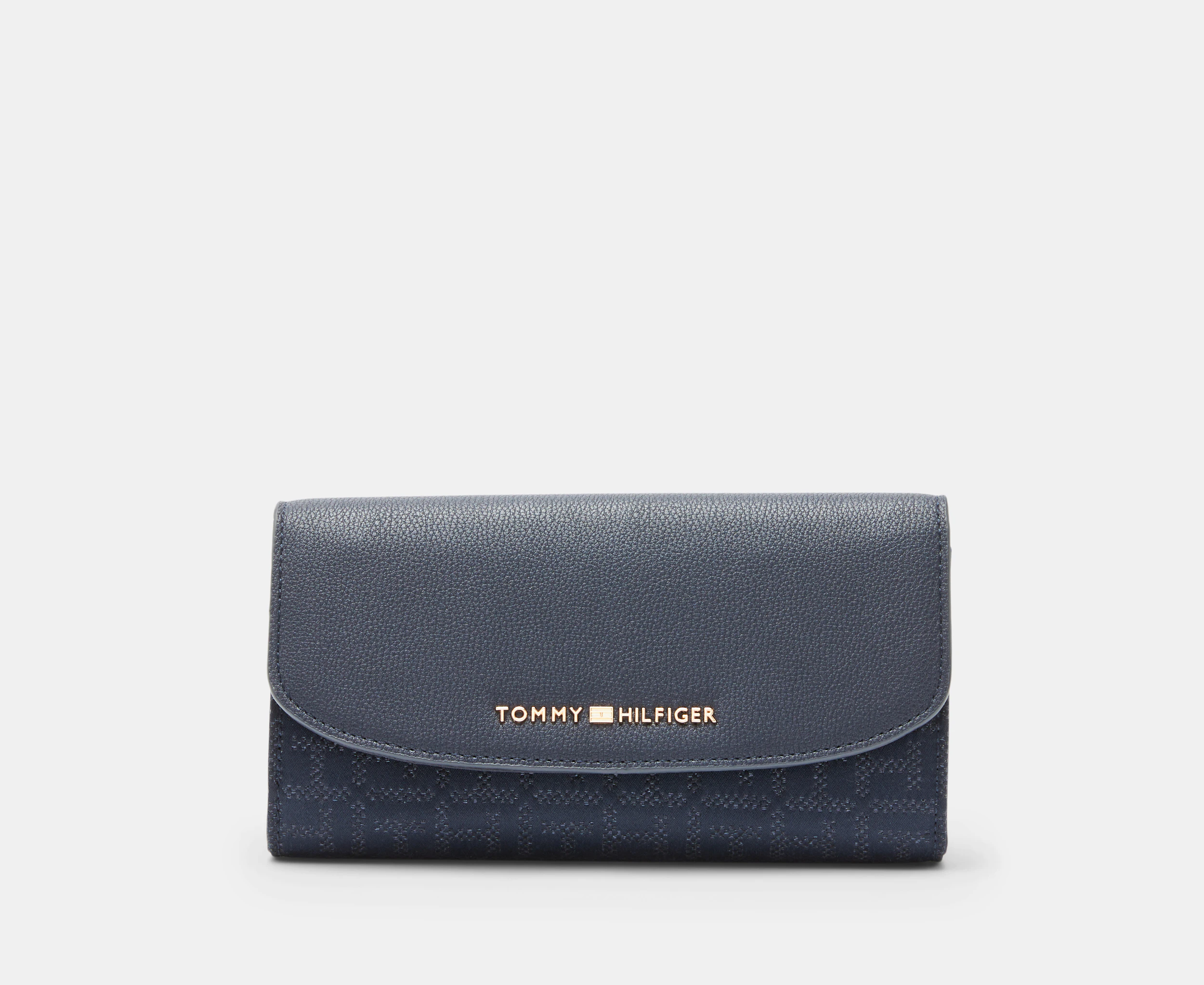 Tommy Hilfiger Tallie Flap Continental Wallet - Navy Metallic