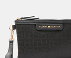 Tommy Hilfiger Tallie Wristlet w/ Zip Pouch - Black Metallic