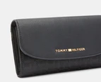 Tommy Hilfiger Tallie Flap Continental Wallet - Black Metallic