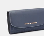 Tommy Hilfiger Tallie Flap Continental Wallet - Navy Metallic