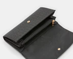 Tommy Hilfiger Tallie Flap Continental Wallet - Black Metallic