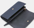 Tommy Hilfiger Tallie Flap Continental Wallet - Navy Metallic