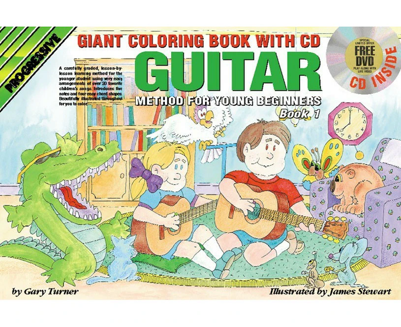 Progressive Guitar Method 1 for Young Beginners Colouring Book/CD/DVD