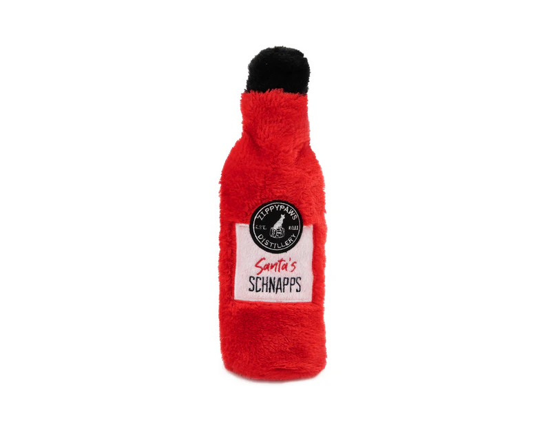 Zippy Paws Christmas Happy Hour Crusherz Squeaker Dog Toy - Santa's Schnapps