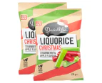 2 x Darrell Lea Christmas Liquorice Strawberry & Apple 275g