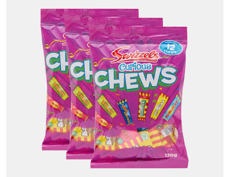 3 x Swizzles Curious Chews 120g