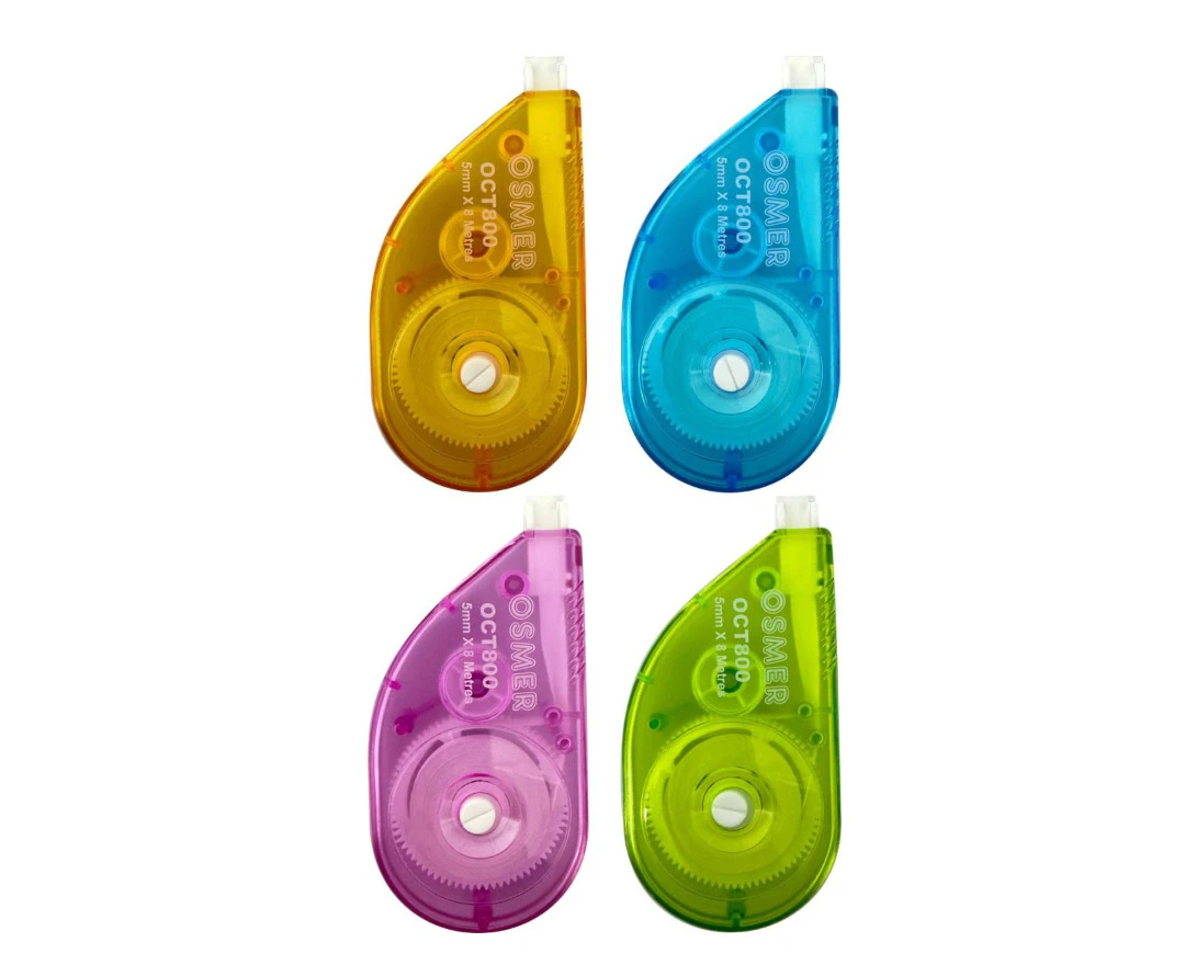 Osmer Correction Tape (5mm x 6M) Assorted Colours (One pack)