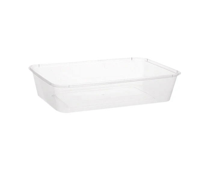 Livingstone Take-Away Rectangular Container Base 500ml Clear Plastic 50 Pack x10