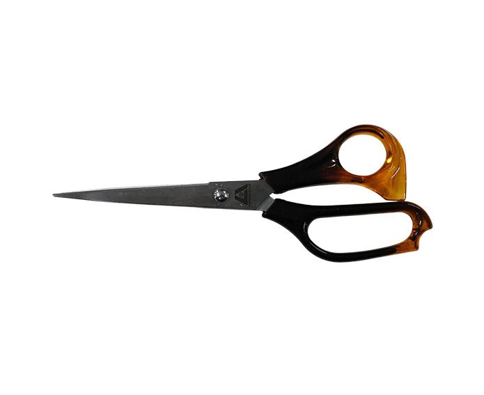 Household Office Scissors Amber Plastic Handle 20.5cm