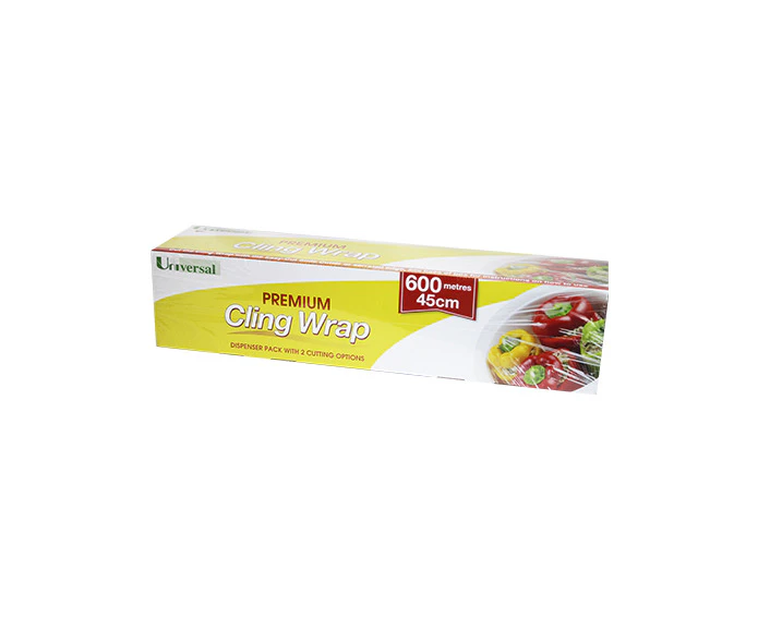 Universal Plastic Cling Wrap In Dispenser Pack 45cm x 600m 10 Microns 6 Carton