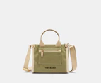 Tony Bianco Zeddie Canvas Mini Tote Bag - Khaki/Coconut