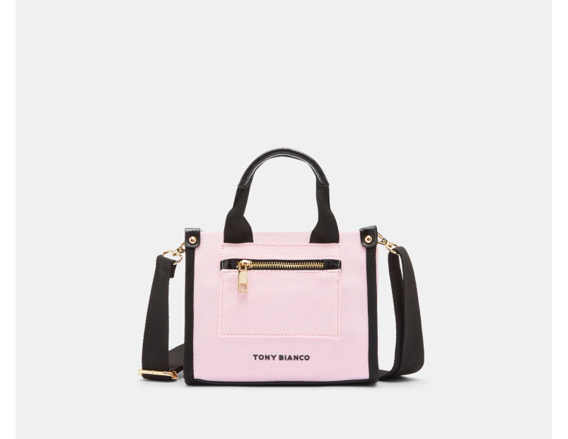 Tony Bianco Zeddie Canvas Mini Tote Bag - Pink/Black