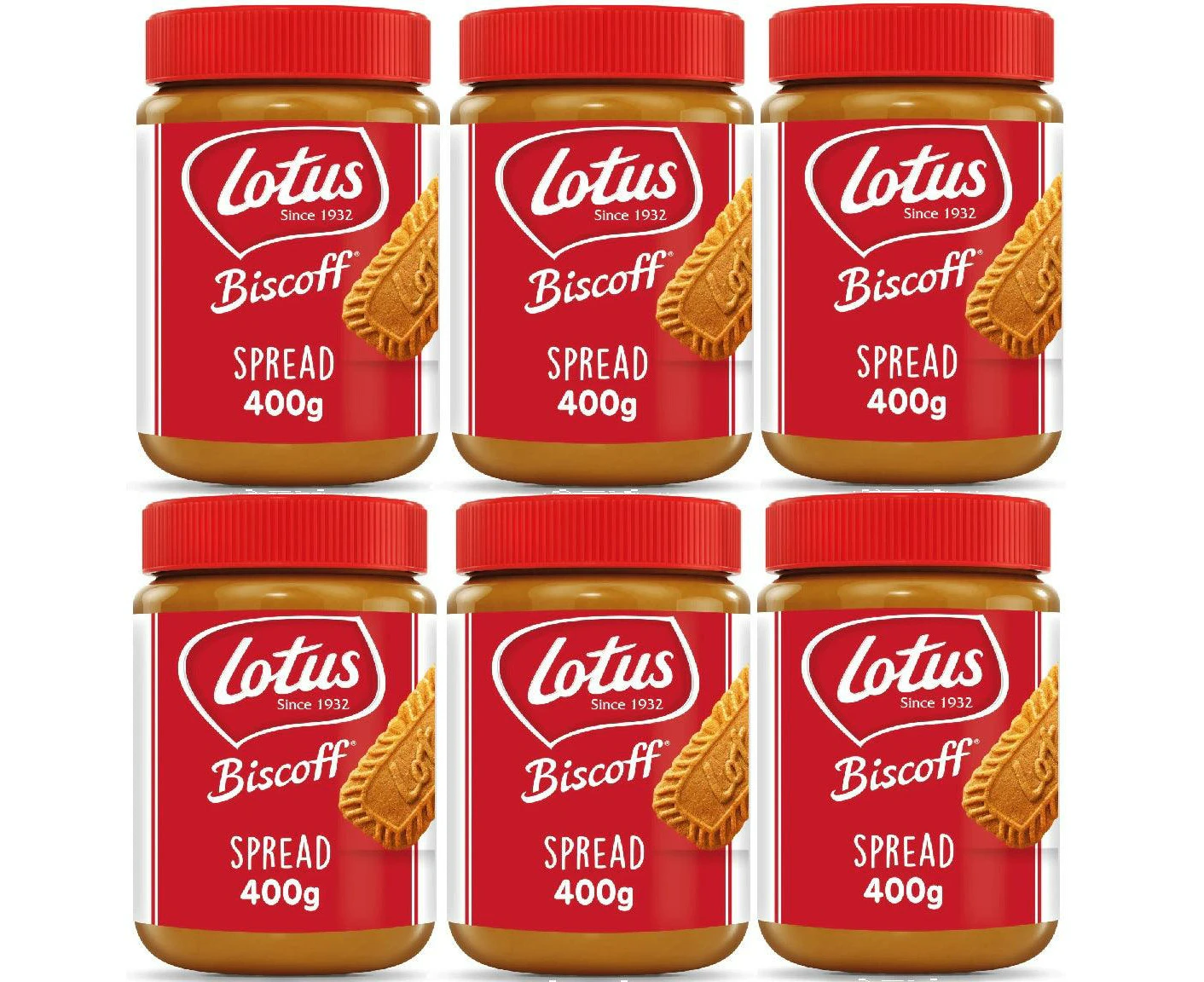 Lotus Biscoff Smooth Spread Caramel 400g Box Of 6