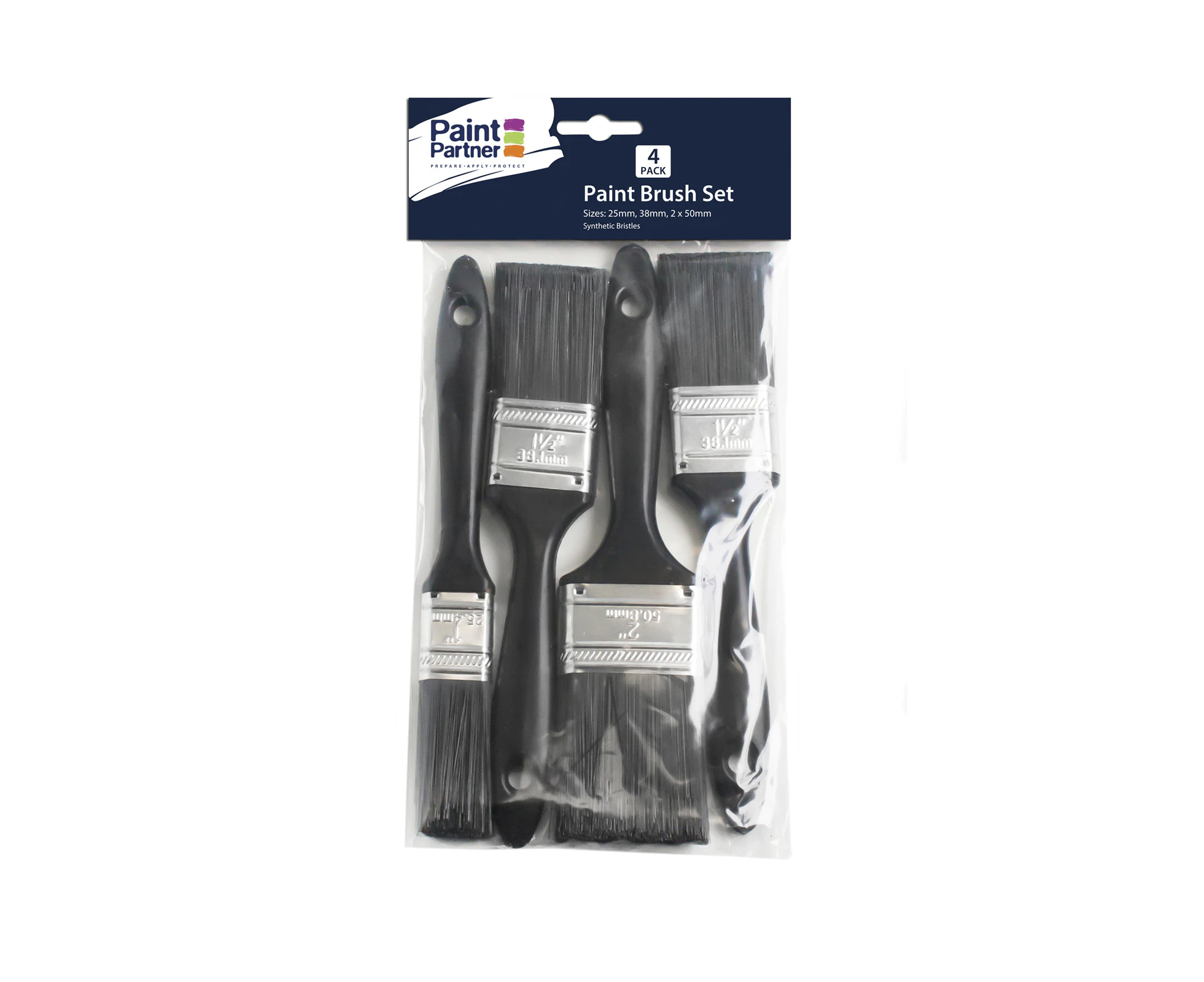 Paint Partner 4 Piece Paint Brush Set